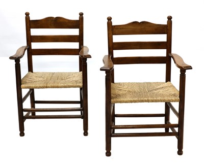 Lot 97 - A pair of rare Gordon Russell yew wood ladderback chairs