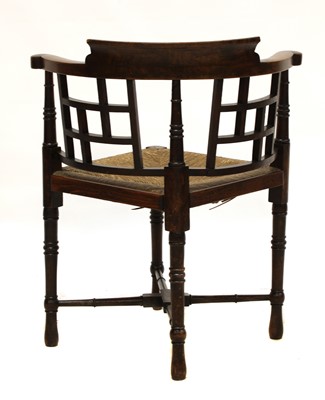 Lot 18 - A walnut corner chair
