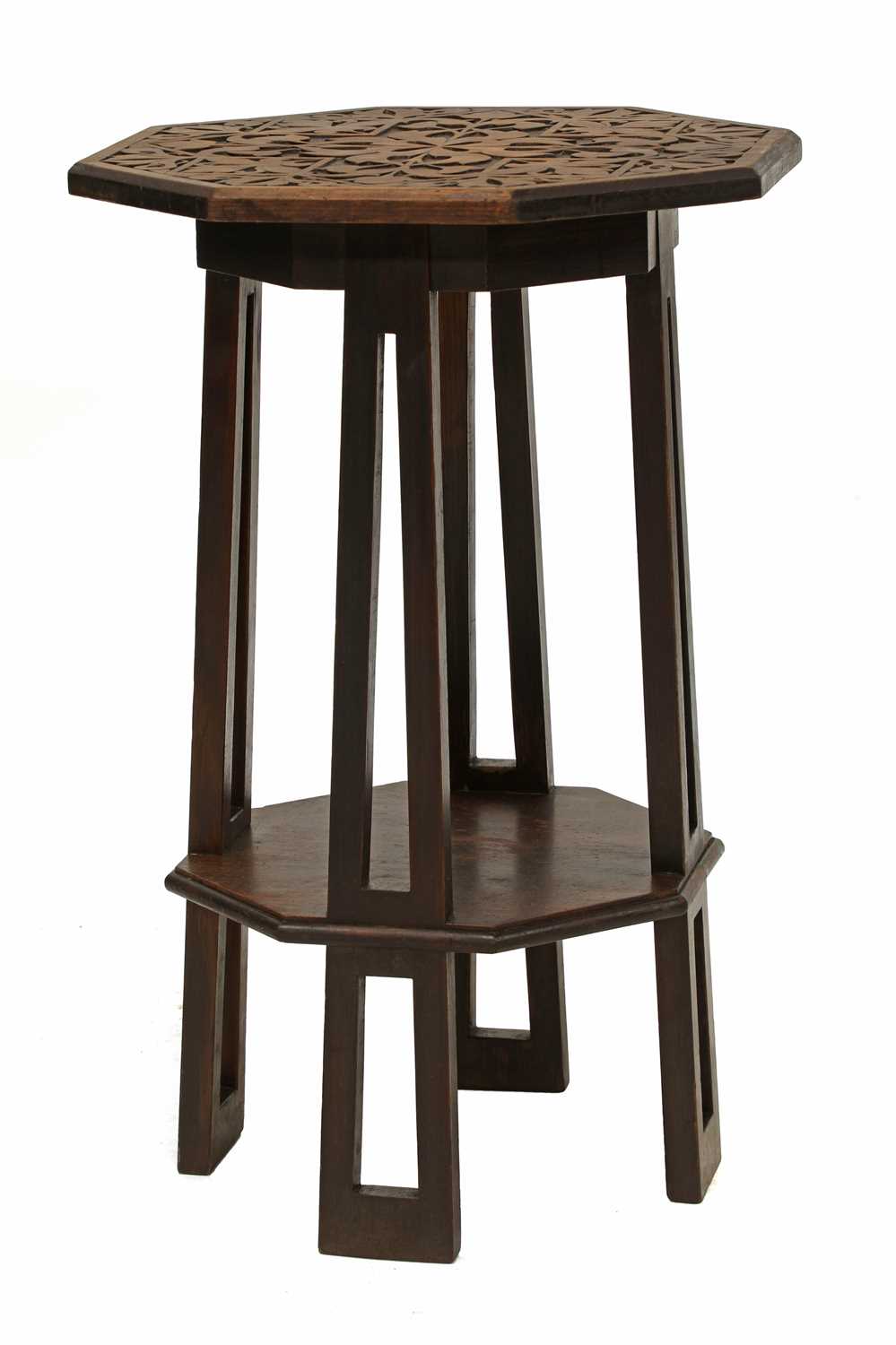 Lot 30 - An Arts and Crafts walnut octagonal occasional table
