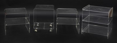 Lot 191 - Four clear Lucite tables