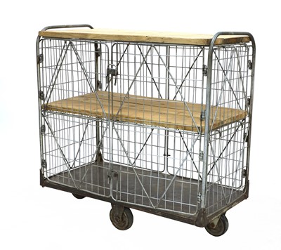 Lot 482 - An industrial cage trolley
