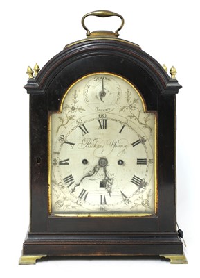 Lot 854 - A George III mahogany bracket clock