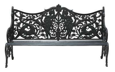 Lot 401 - A modern cast iron garden bench