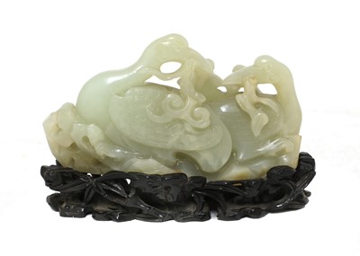 Lot 69 - A Chinese jade carving