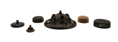 Lot 47 - A collection of Chinese wood covers