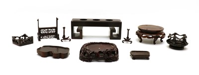 Lot 36 - A  collection of Chinese wood stands