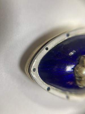 Lot 23 - A gold and silver, ruby, split pearl, diamond and enamel heart pendant