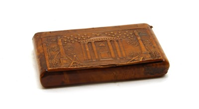 Lot 152 - A 19th century French treen snuff box