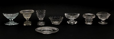 Lot 285 - A collection of thirteen various Regency and later cut glass open salts