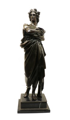Lot 141 - A modern bronzed figure of a man in a robe