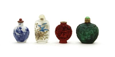 Lot 77 - A collection of 4 snuff bottles