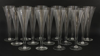 Lot 540 - A set of fifteen modern champagne flutes