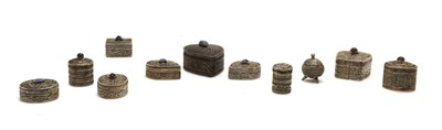 Lot 54 - Fifteen various Omani silver boxes