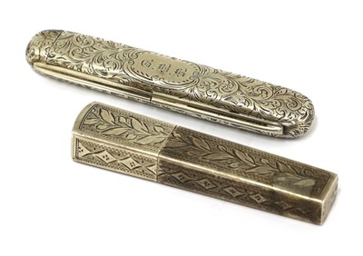 Lot 838 - A William IV silver lancet case