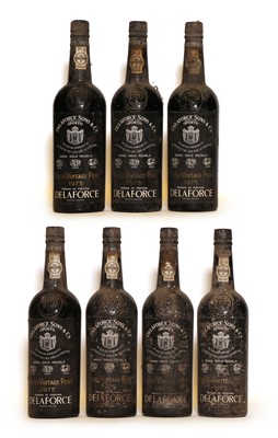 Lot 158 - Delaforce, Vintage Port, 1975, seven bottles