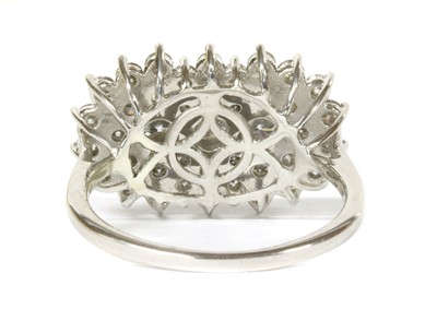 Lot 84 - A white gold diamond cluster ring
