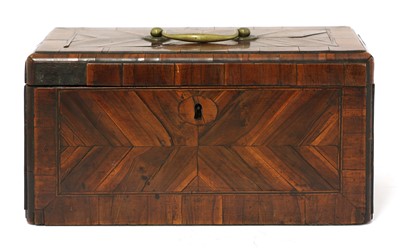 Lot 110 - A laburnum tea caddy