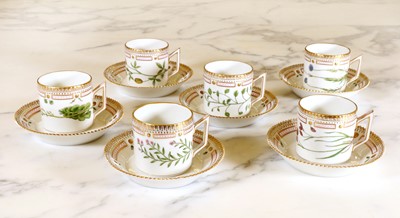 Lot 297 - A Royal Copenhagen 'Flora Danica' coffee service