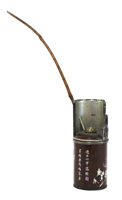 Lot 220 - A Chinese wood water pipe
