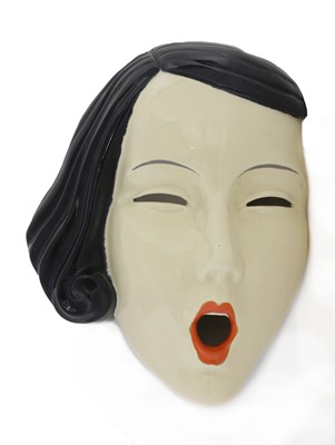 Lot 195A - An Art Deco pottery wall mask