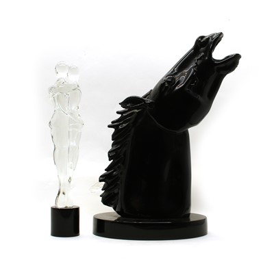 Lot 278 - Two modern studio glass sculptures