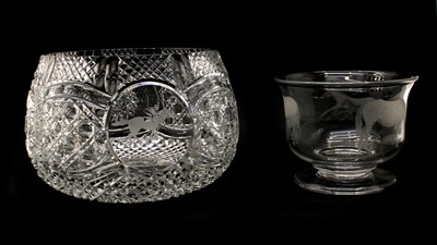 Lot 231 - Two modern glass fruit bowls