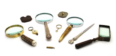 Lot 164 - Seven various magnifying glasses