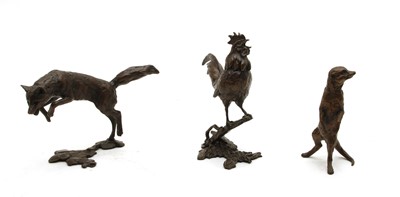 Lot 248 - Six boxed and two unboxed bronze animal models by Michael Simpson for Richard Cooper