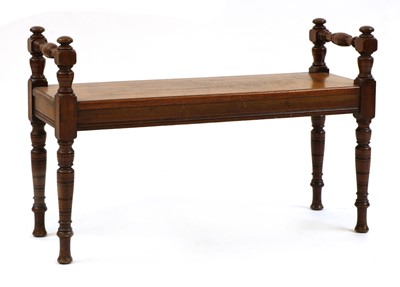 Lot 379 - A Victorian walnut window seat