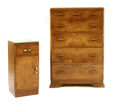 Lot 387 - An Art Deco walnut chest