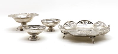Lot 27 - A silver pierced dish Sheffield