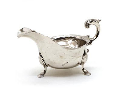 Lot 20 - A silver sauceboat