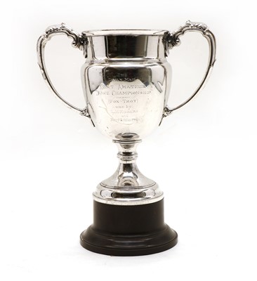 Lot 3 - A silver two handled trophy cup