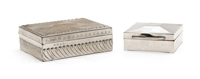 Lot 30 - Two silver cigarette boxes