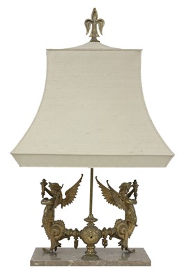 Lot 132A - An ornate neoclassical style ormolu table lamp