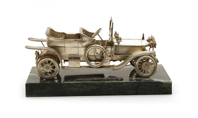 Lot 10 - A silver scale model of a Rolls Royce