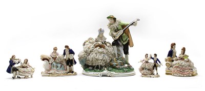 Lot 207 - A large Meissen style Continental porcelain figure
