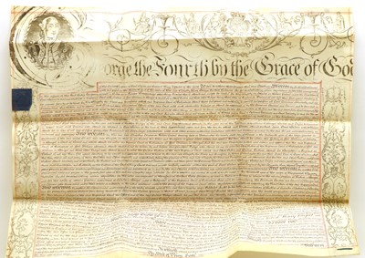 Lot 225 - A George IV official document of vellum