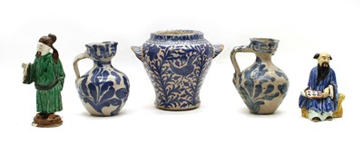 Lot 115A - A Persian design pottery two handled vase