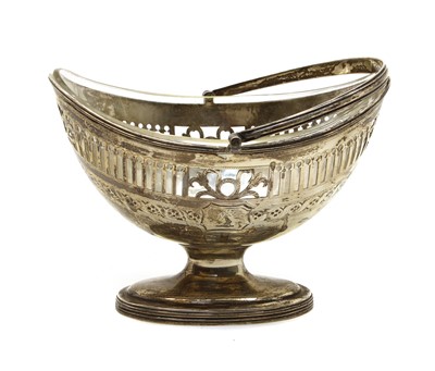 Lot 17 - A George lll oval silver sugar basket