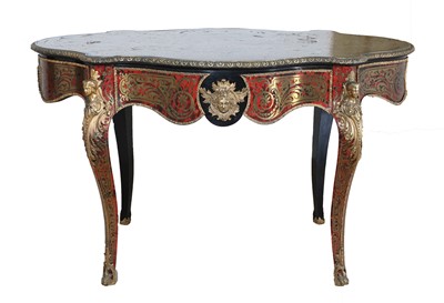Lot 44 - A French Napoleon III tortoiseshell, bronze and ormolu centre table