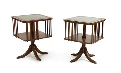 Lot 325 - A pair of reproduction revolving bookcases