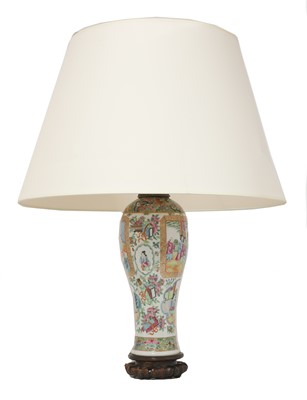 Lot 243 - A Chinese vase table lamp and shade