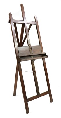 Lot 859 - A mahogany artist's easel