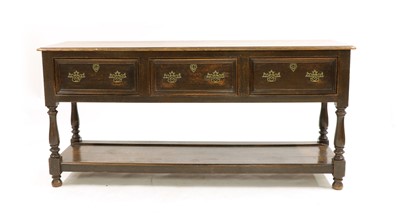 Lot 261 - An 18th century style oak dresser base