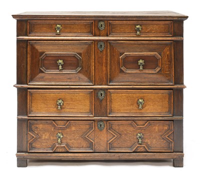 Lot 740 - An oak chest of drawers