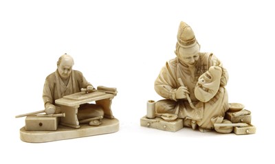 Lot 130 - Two late 19th century Japanese artisan groups