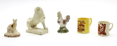 Lot 134 - 19th century pottery items