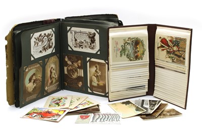 Lot 188 - A postcard album and over 350 postcards