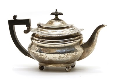 Lot 19 - A sterling silver teapot